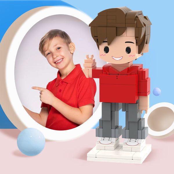 Cadeaux pour enfants, corps complet personnalisable, 1 personne,Jouets en Briques Personnalisés mignonnes, jouet en blocs de petites particules