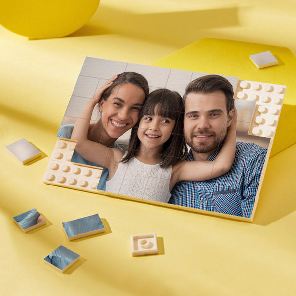 Puzzle de briques photo personnalisées, blocs de construction, cadeaux pour enfants